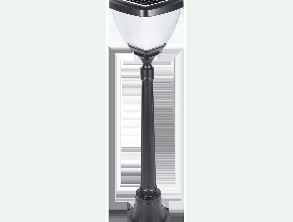 Die-cast solar garden light