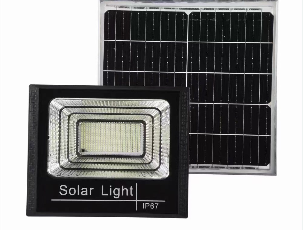 Split solar flood light product